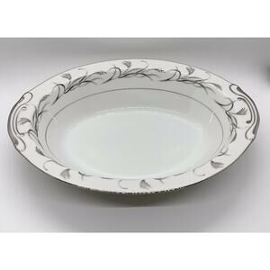 Harmony House China Platinum Garland Oval Vegetable Bowl